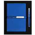 Executive Custom logo PU Leather Notebook and Pen Hard Box Package Office Medical Accessories Gift