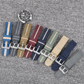New Arrival Universal 20mm 22mm Two Pieces Watch Bands High Density Twill Nylon Watch Straps with Quick Release Bars