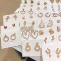 80-150pcs Each kg Sell by Weight Popular Elegant Stud Earrings for Women Bulk Jewelry Mix and Random Wholesale Factory Earrings