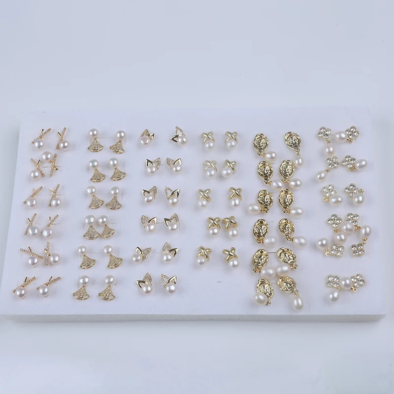 7-8mm Freshwater Pearl Earrings & Rings - Multi-Style Manufacturers Direct Jewelry for Women Fashion Earrings