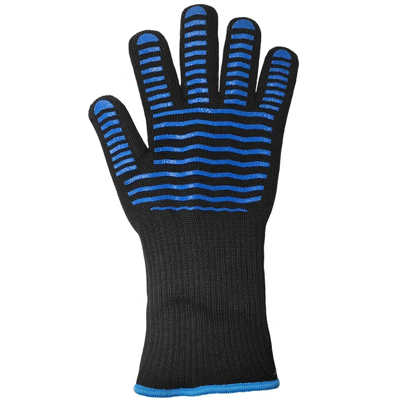 Para-Aramid Heat Flame Resistant  Grill Oven Cooking Silicone BBQ Barbecue Gloves