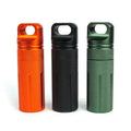 Customized Logo Silk Screen Printed Waterproof Lightweight Aluminum Alloy Camping Use Portable Multi-color Pill Container Bottle