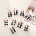 Korean 6pcs/set Top Clip With Bangs on the Back of the Head Female Elegant Resin Hair Claw Clips Small Hairpin