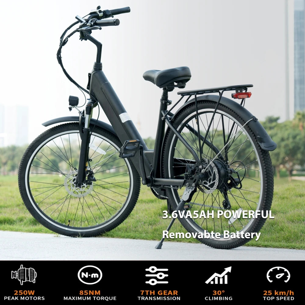 VOMO CS20 E Bike Electric Bike 250W City Bicycle with Down Tube Lithium Battery Skinny E-Bike Moto EU Warehouse