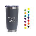 Custom Logo 20oz 20 oz Double Wall Stainless Steel Vacuum Insulated Tumblers Coffee Mugs Modern Tumbler with Straw