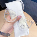 Glasses Female Anti-blue Light Flat Mirror Large Frame Slim Glasses Frame Can Be Equipped with Myopia Trendy Glasses Frame