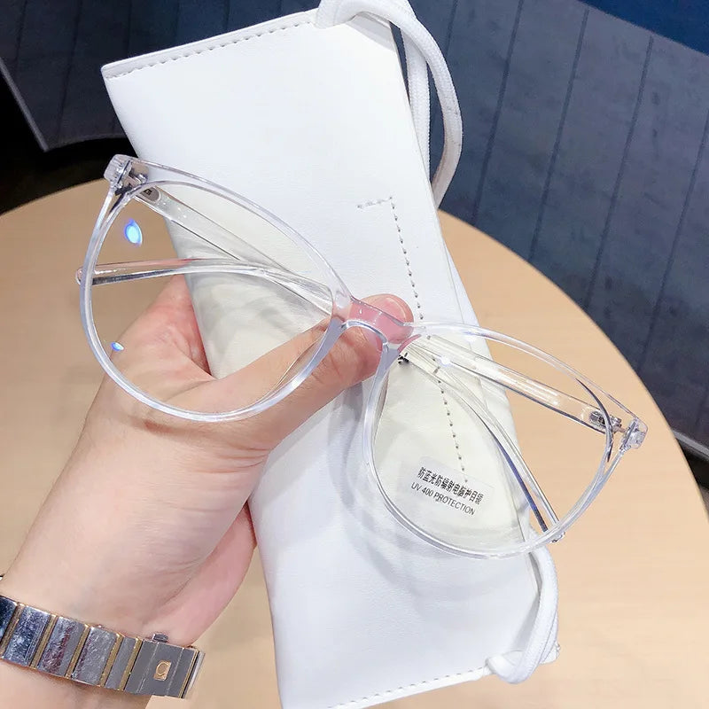 Glasses Female Anti-blue Light Flat Mirror Large Frame Slim Glasses Frame Can Be Equipped with Myopia Trendy Glasses Frame