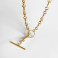 18K Gold Plated OT Buckle Chunky Choker Link Chain Necklace for Women Girls Popular Jewelry