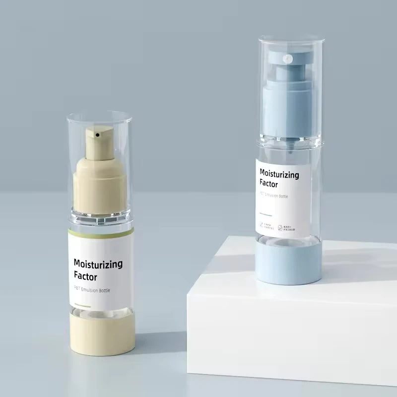 Airless Silk Screen Printing Serum Bottle Pump Sprayer 15ml to 120ml Plastic Bottles for Cosmetic Skin Care Face Cream Skincare
