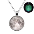Women Moon Light Necklace Glow in the Dark Magical Fairy Necklace Girls Universe Luminous Pendent Necklace