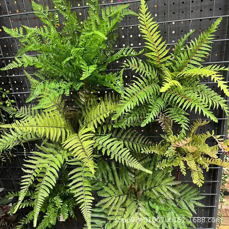 F-L0247 Artificial Fern Plant Plastic Real Touch Decorative Green Leaves