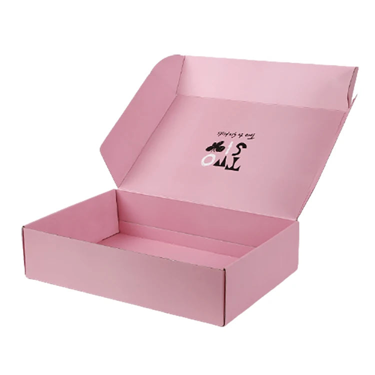 Lovely Shipping Mailer Box Mini Size Custom Printed Cute pink Packaging Paper Boxes