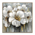 Flower Art Picture Abstract Oil Painting for Wall Decor Gold Modern Floral Canvas Painting White Carton 1 Piece Oil Paints Toile