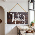 Hot Sale Wood Signs 30*15cm MDF Hanging Sign Single Sided Wooden Plaque Door Hangers for Home Hotel Office Wall Decoration