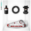 KX71 KX71-3 Mini Crawler Excavator Undercarriage Parts Track Bottom Roller Sprocket Top Carrier Roller Guide Idler for Kubota