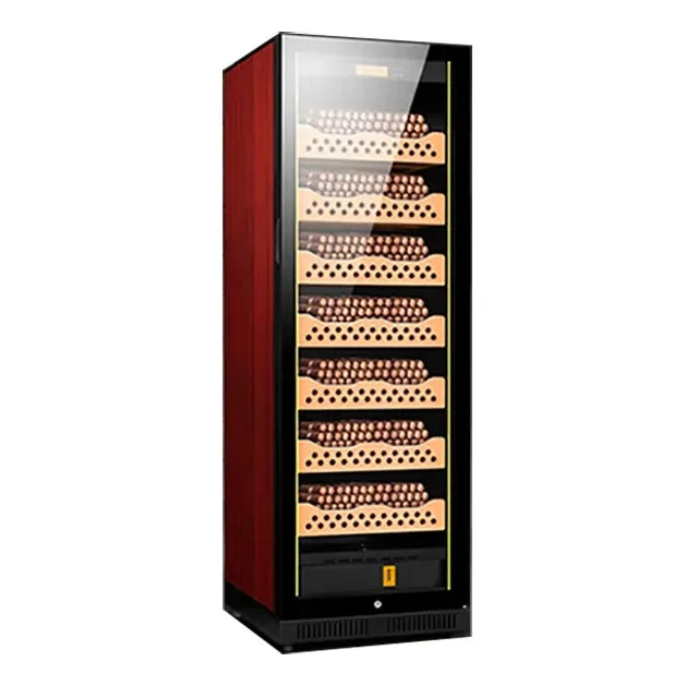 Vanace 100-300L Mini Electric Compressor Stainless Steel Cigar Humidor Cabinet Spanish Cedar Refrigerator for Hotel Use