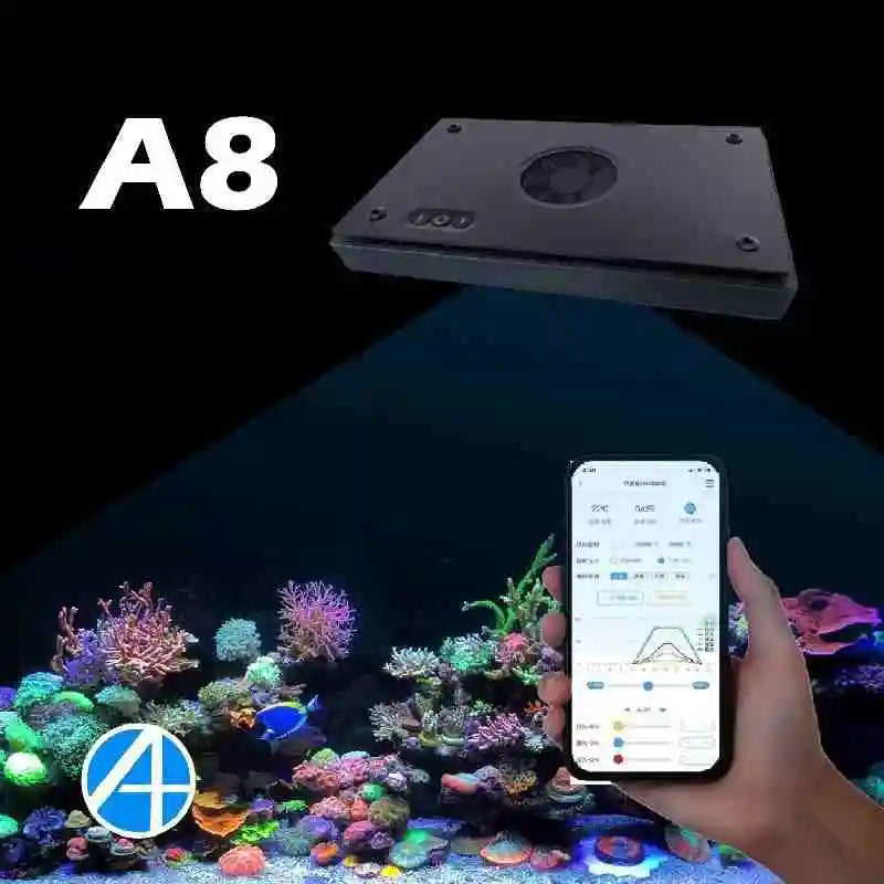 Wholesale 220w High Power A8S Full Spectrum LED Aquarium Light for Coral Reef 100w Aquarium Lamp in Box Packaging
