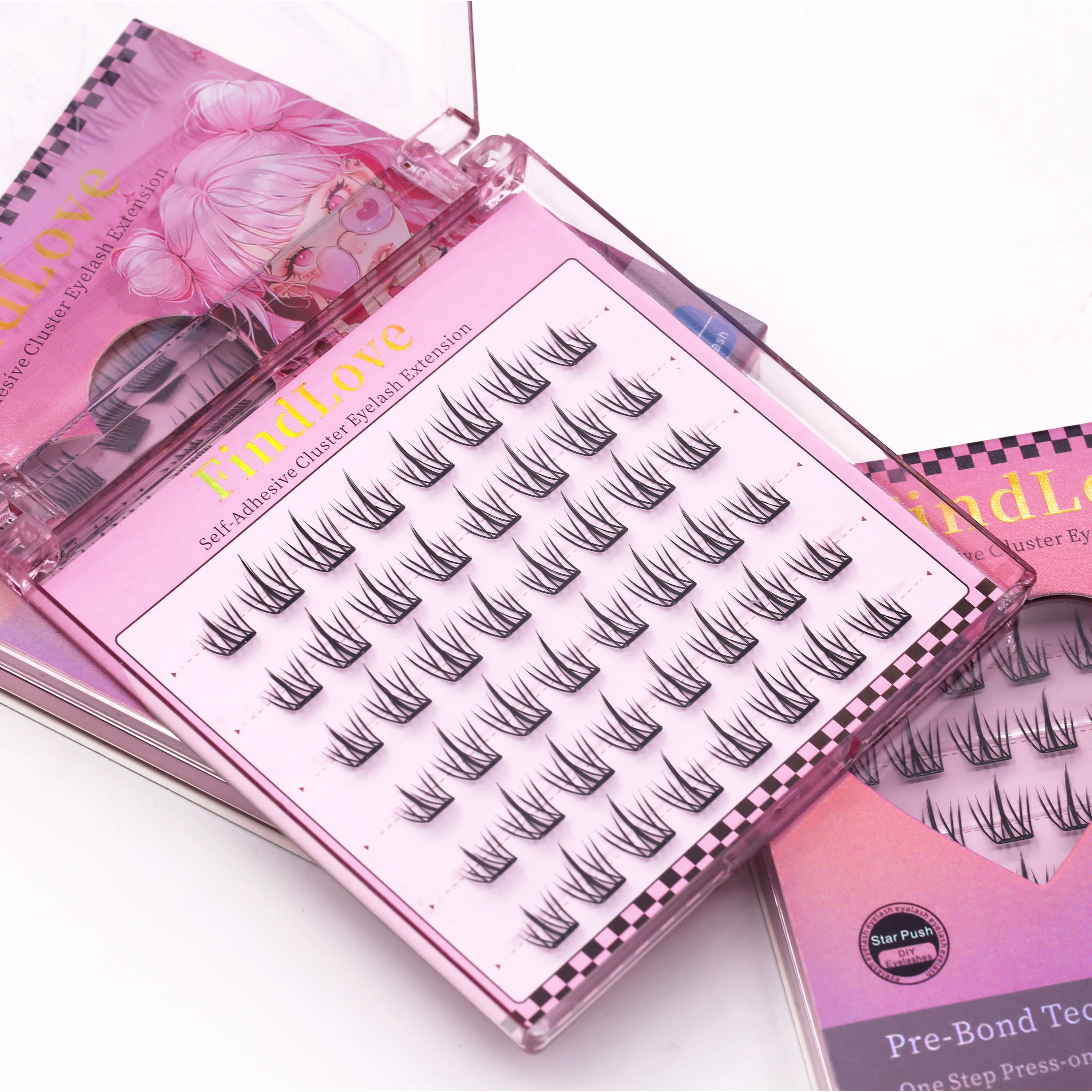 Pre Glued Self Adhesive Lash Clusters Fluffy No Glue Needed Pre Bond Lash Clusters Diy Thin Self Adhesive Lash Clusters Sets