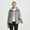 Women's Fleece Fuzzy Jacket Full Zip Outdoor Recreation Pockets Polar Coat Sherpa Jacket for Hiking Travel