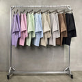 Oversize Fit Heavyweight Knitted T-shirts 360 GSM 100% Cotton O-Neck Street Style Blank Solid Acid Wash Eco-Friendly Men