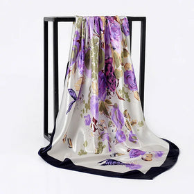 New Elegant Silk Satin Large square Scarves for Women's 90cm Silk Scarves Available in Multiple Colors for Wholesale