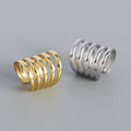 Fashion 925 Sterling Silver Earrings Jewelry Non Pierced Clip Multilayer Single Huggie Gold Plated Ear Cuff Women Men
