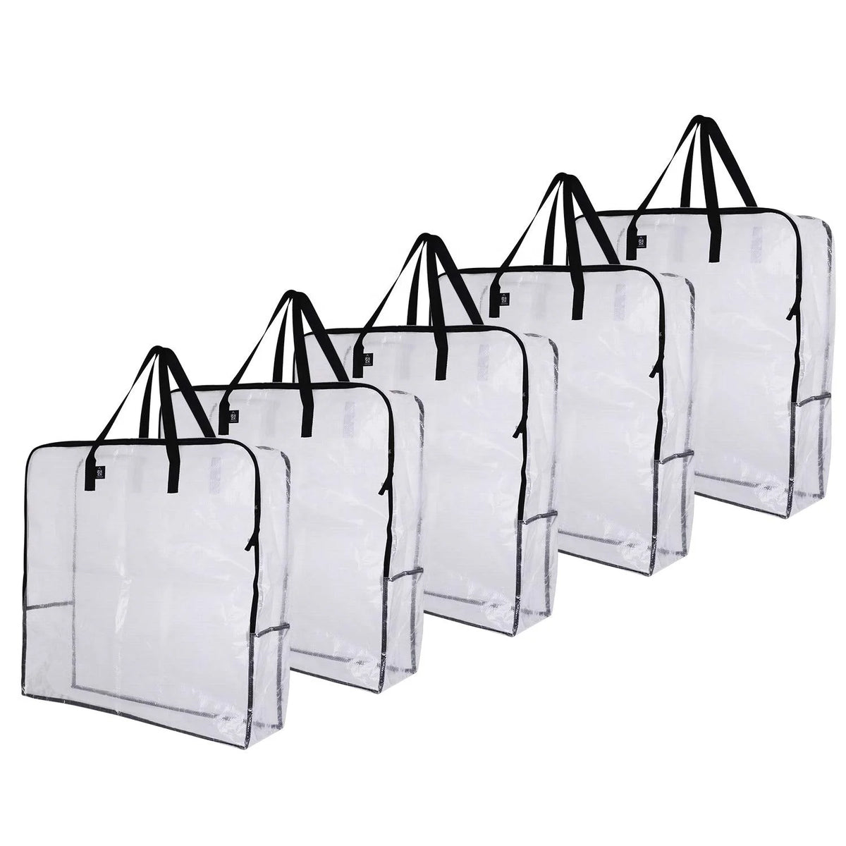 Waterproof PVC Clear Organizer Storage Bag Strong Handles and Zippers Under the Bed Storage for Christmas Decorations Wreath