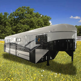Zzknown Australia Standard Gooseneck 4 Horse Trailer Living Area Customized Color 3800kg Capacity Dye-in-the-wood Material for