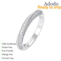 Fashion Dainty Mobius Twist Designer 925 Sterling Silver Gold Plated VVS1 GRA Moissanite Couple Promise Rings for Women