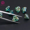 Yingma Handmade Gemstone Fancy Moissanite Loose Pass Diamond Tester Original Green Color Heart Cut Moissanite Stones