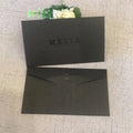 Wholesale 250gsm Thick Matte Black OEM Custom Money Envelope Gift Cardboard Bag with Foil Logo Print Novel Design From China