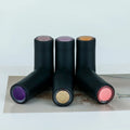 Custom Black Nail Polish Brush Cap with Plastic Screw Lids Bottle Closures