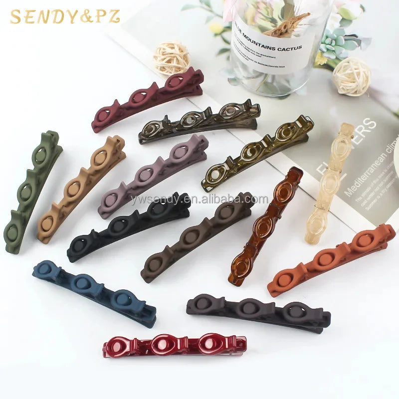 New Simple Stylish Leaf Accessories Hairpin Plastic PC Hair Pins Girls Side Clip Hair Accessories Multifunctional Headdress