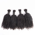 Wholesale 100%  Kinky Curly Human Braiding Hair Bulk No Weft Curly for Boho Braiding