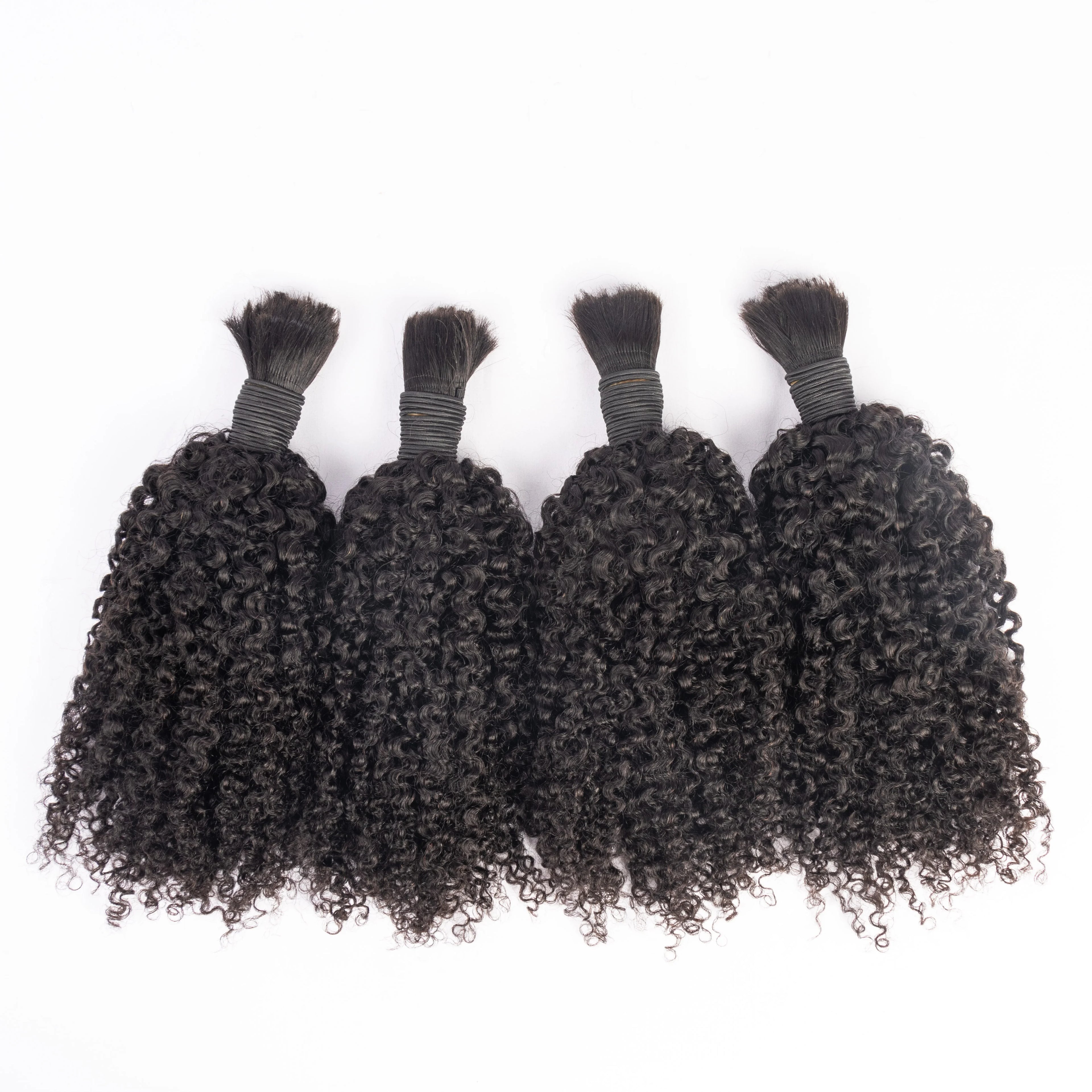 Wholesale 100%  Kinky Curly Human Braiding Hair Bulk No Weft Curly for Boho Braiding