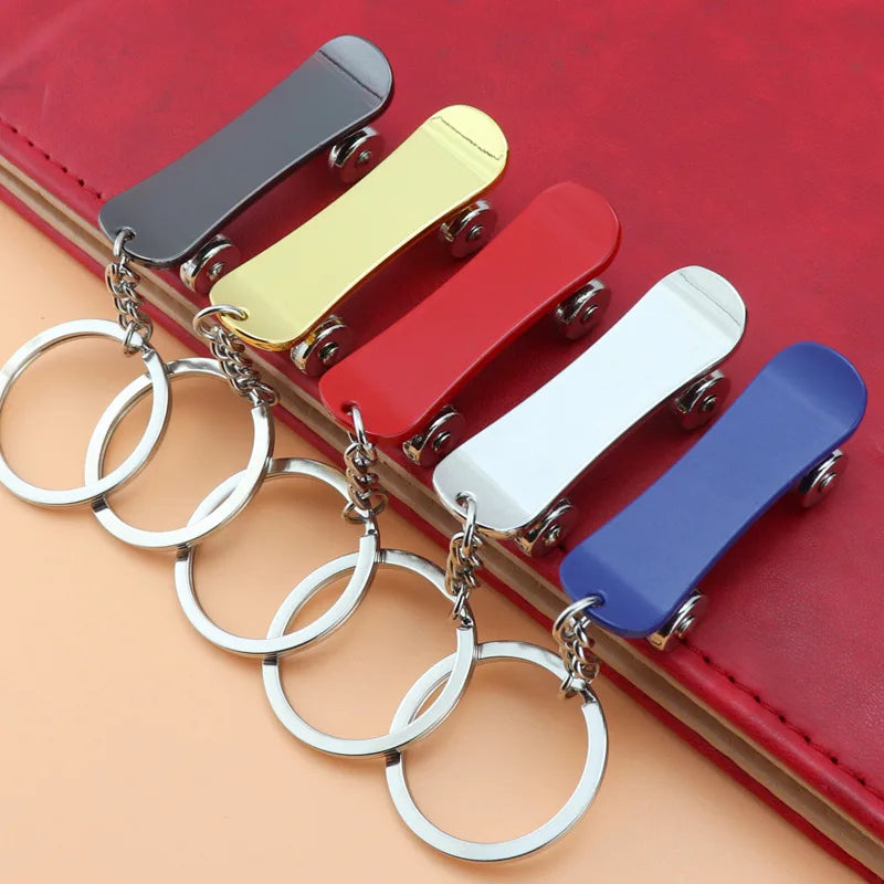 Personalized Custom Logo Mini Skateboard Keychain for Promotaionl Gift