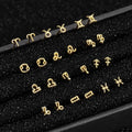 POENNIS Tiny 12 Sign Zodiac Round Head Punture Jewelry Sterling Silver Nose Ring for Women Pierced Nose