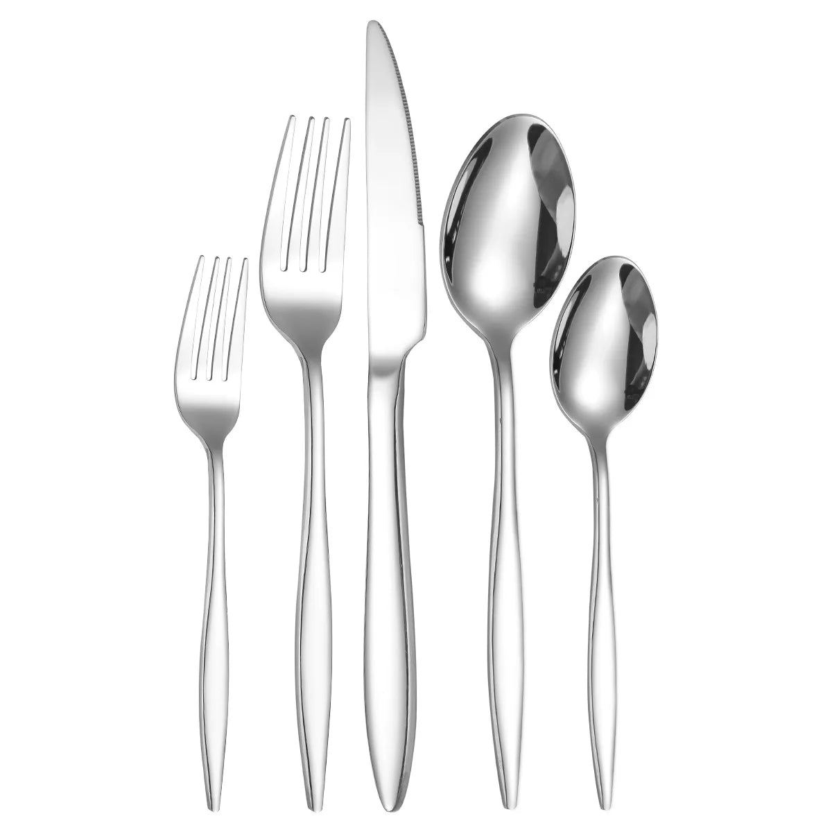 430 Luxury Wholesale Modern Full TableWare Flatware Silver Cutlery Set Stainless Steel Bulk Hotel Cutlery Set