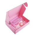 Wholesale Logo Customize Woman New Valentines Pink Gift Set With Glass Cup/Notebook/Metal Pen/Fan Birthday Gift Promotional