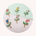 Gold Plated Enamel Rose Flower Charm Pendant Jewelry Making Necklace Earrings Accessories DIY Handmade Craft