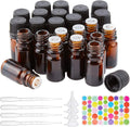 Essential Oil Dropper Bottles 5ml Brown Glass Essential Oil Bottles for Aromatherapy Fragrance Cosmetic Oils