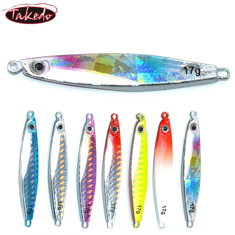TAKEDO Weihai HG03 7g 10g 14g 17g 21g 25g30g 40g 60g 80g  Saltwater Fishing Metal Jig Slow Jigging Lure Squid Jig