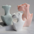 New Product Abstract Face Flower Pot Vase Mold Eco-Friendly Silicone DIY Cement Concrete Gypsum Drip Glue Cake Tools