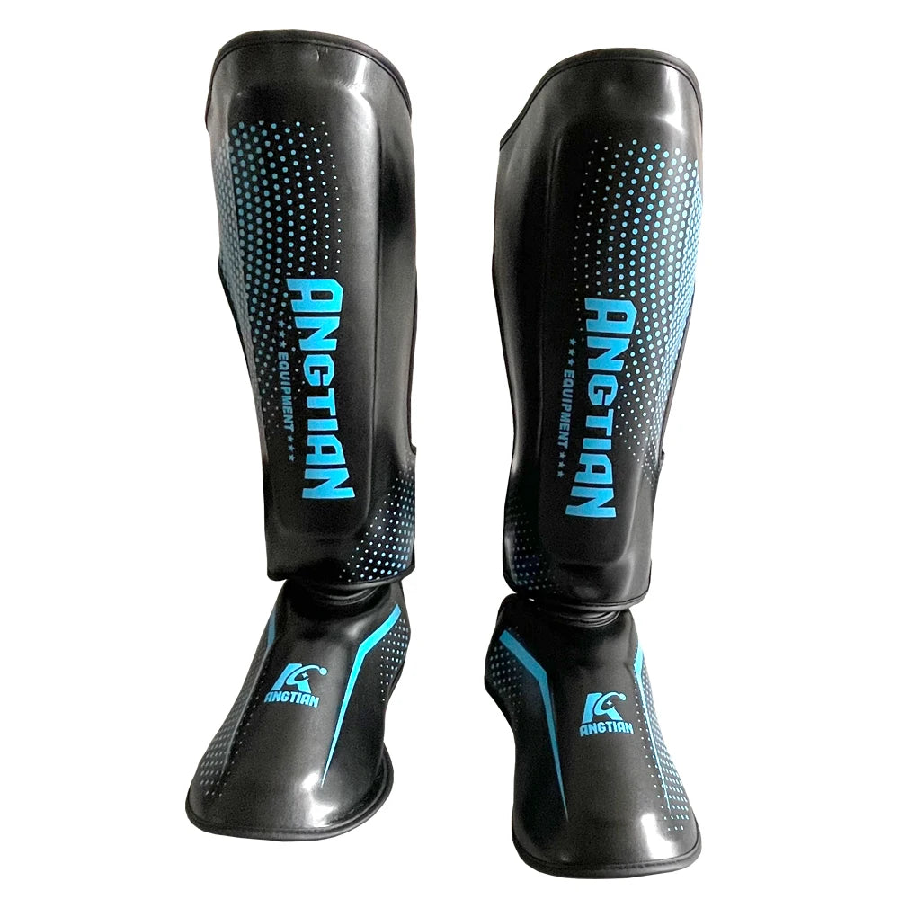 Kickboxing Muay Thai Shin Guards MMA Boxing Instep Protection Leg Foot Protector for Martial Arts Sparring BJJ Boxing Gear