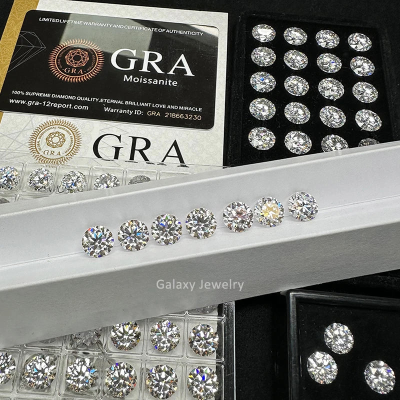 Wholesale Price Moissanite Stone DEF Color Round Brilliant Cut 1.0Ct~3.0Ct Loose Moissanite Diamonds for Jewelry Making
