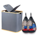 92L Double Large Laundry Basket Foldable Laundry Hamper with Lid and Detachable Laundry Bags Dirty Laundry Hamper Basket