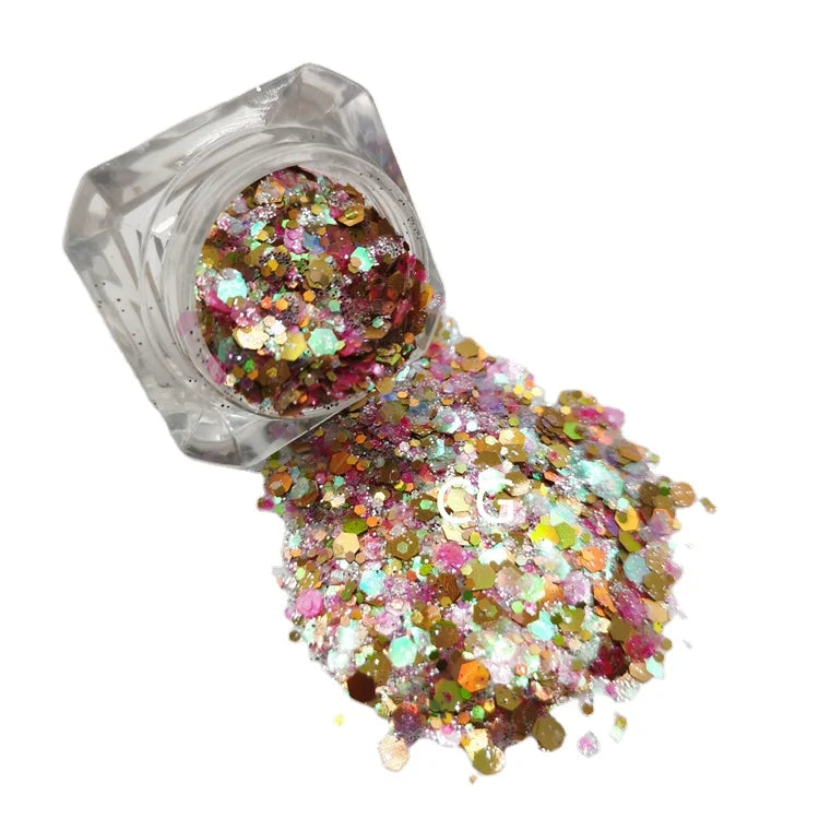 Xucai Glitter Fine Crafts Chameleon Color Shifting Polyester Bulk Glitter Powder Festival Promotional Party Supplies Direct
