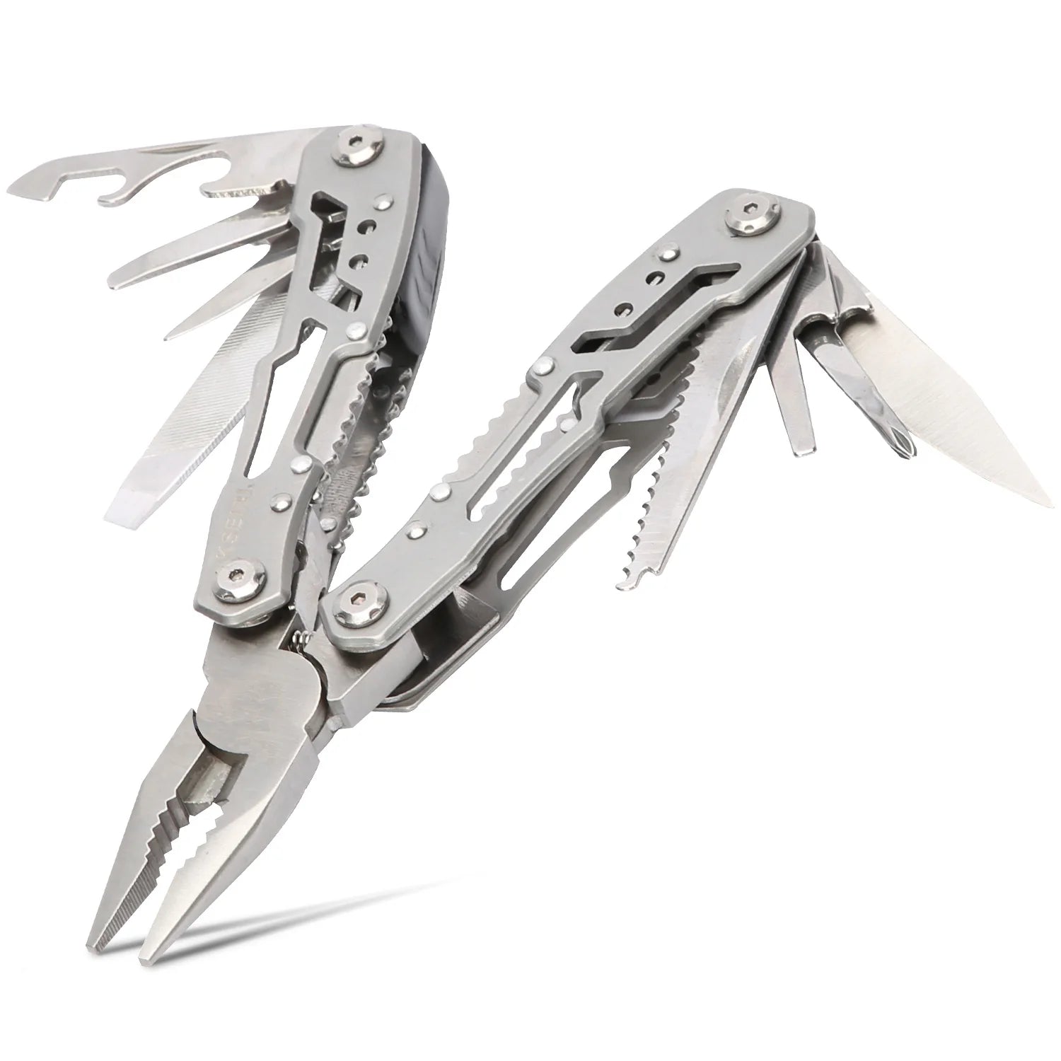 KSEIBI Stainless Steel Folding Multitool Pliers with File DIY Grade