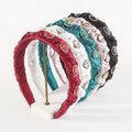 Rhinestone Cloth Headband  French Fashion  Women's Face Hair Hoop Hair Accessories Wholesale
