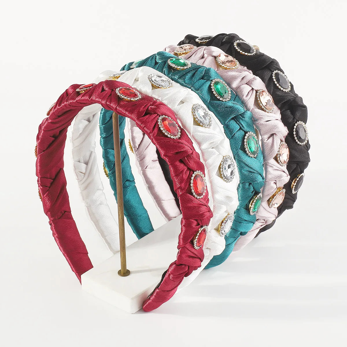 Rhinestone Cloth Headband  French Fashion  Women's Face Hair Hoop Hair Accessories Wholesale
